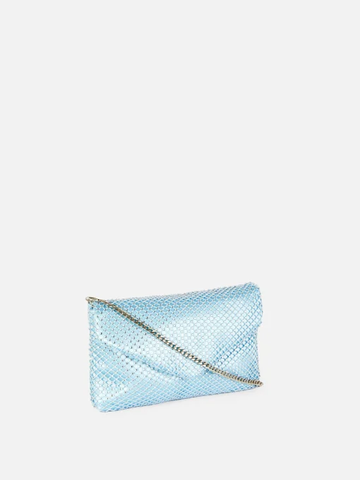 Bolso Bandolera Con Malla De Strass
