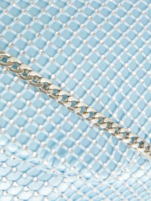 Bolso Bandolera Con Malla De Strass