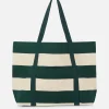 Bolso Shopper De Lona A Rayas De Rita Ora