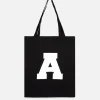 Bolso Shopper De Lona Con Inicial
