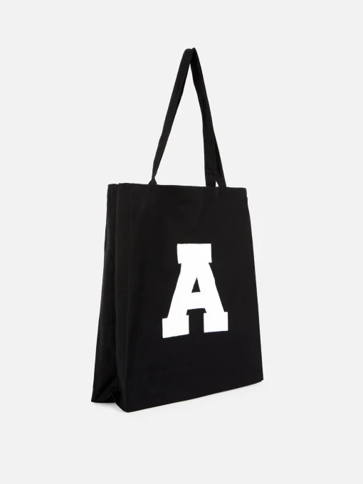 Bolso Shopper De Lona Con Inicial