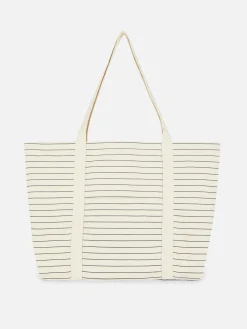 Bolso Shopper De Lona Extragrande