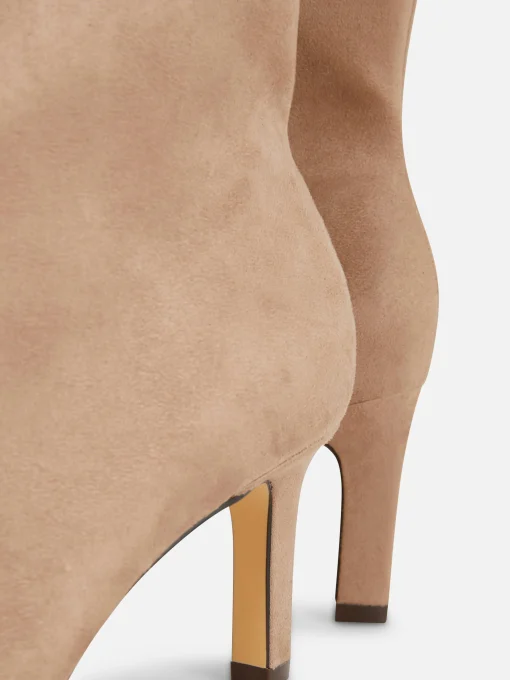 Botas De Antelina Con Tacón De Aguja