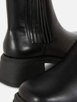 Botines Chelsea Con Tacón Grueso