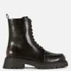 Botines Ribeteados Con Cordones