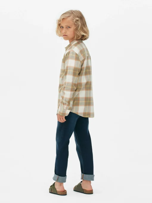 Camisa A Cuadros De Manga Larga