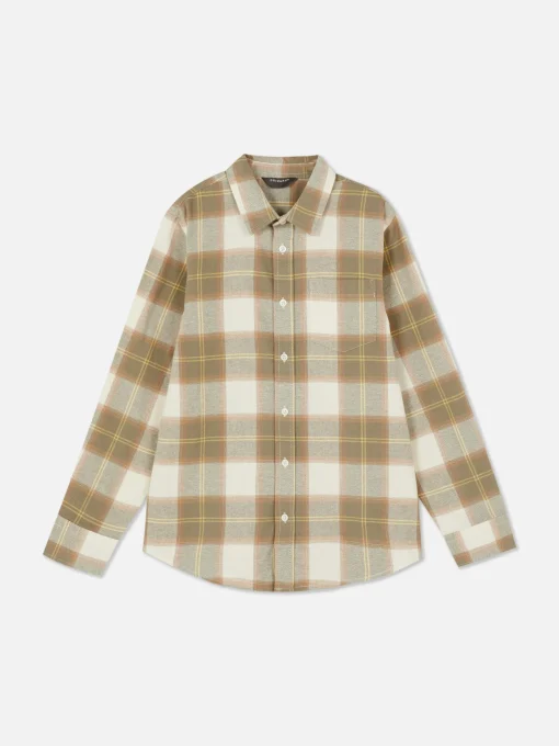 Camisa A Cuadros De Manga Larga