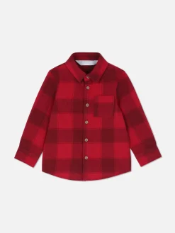 Camisa De Manga Larga A Cuadros