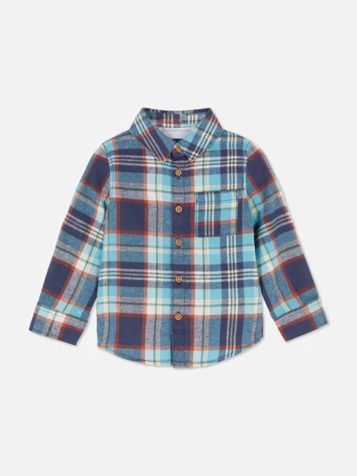Camisa De Manga Larga A Cuadros