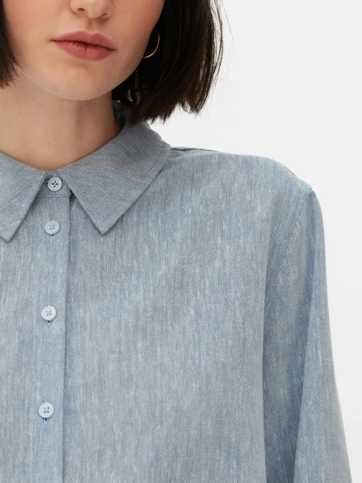 Camisa De Manga Larga De Cambray