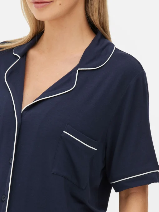 Camisa De Pijama De Premamá De Manga Corta