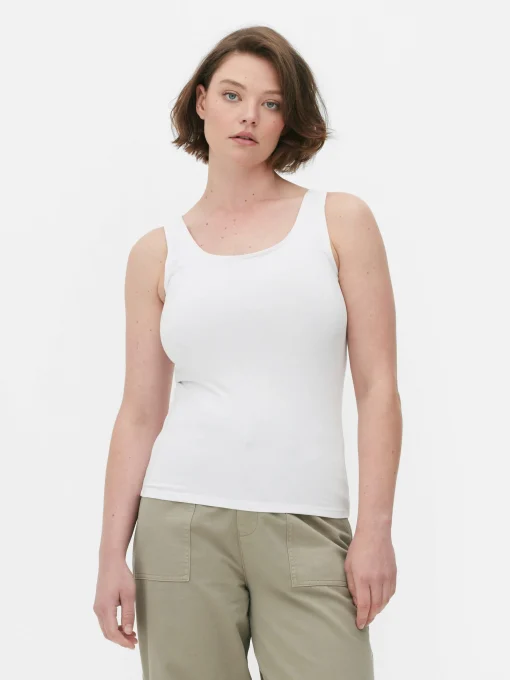 Camiseta Clásica Sin Mangas De Algodón