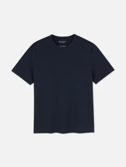 Camiseta De Cuello Redondo Y Corte Recto