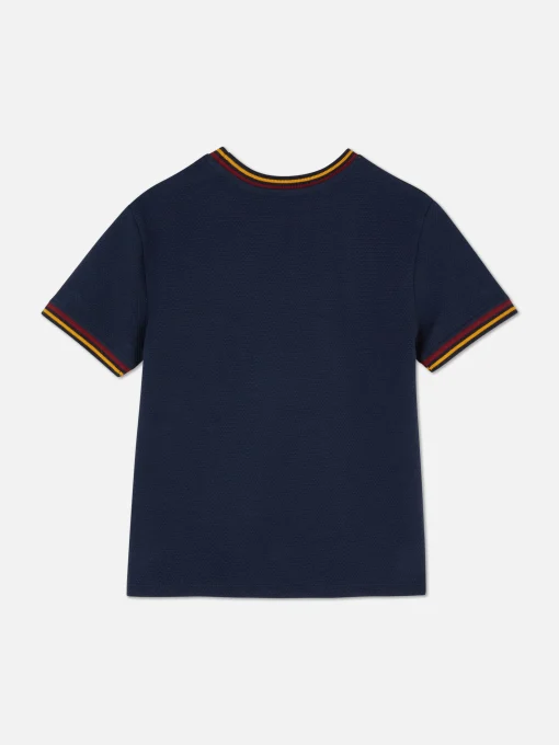 Camiseta De Manga Corta De Estilo Universitario