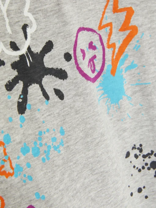 Camiseta De Manga Larga Con Estampado Gráfico