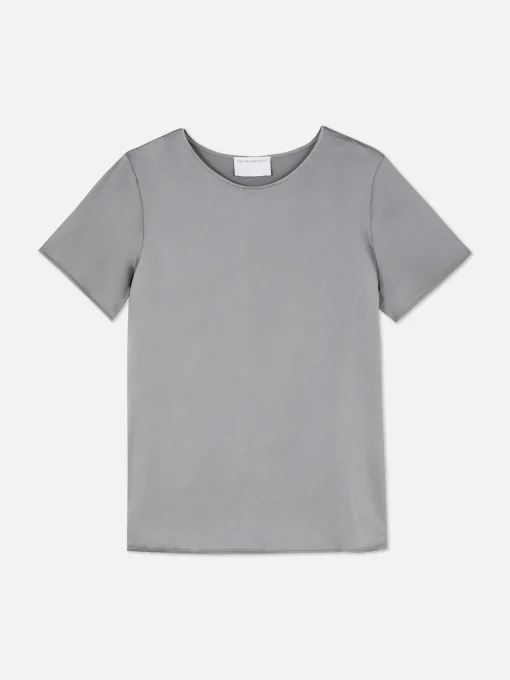 Camiseta De Satén De Manga Corta De The Edit