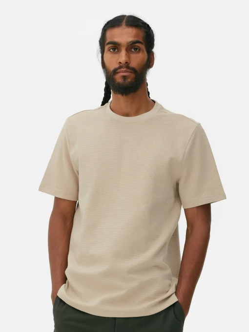 Camiseta En Tejido Otomán Acanalado