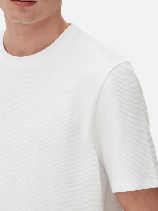 Camiseta En Tejido Otomán Acanalado