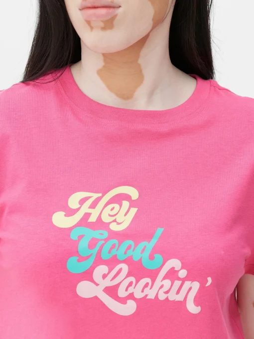 Camiseta Estampada Con Mensaje
