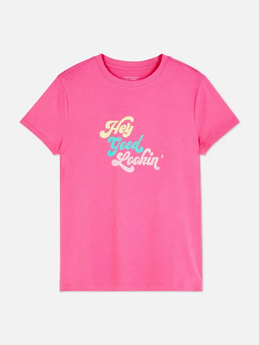 Camiseta Estampada Con Mensaje