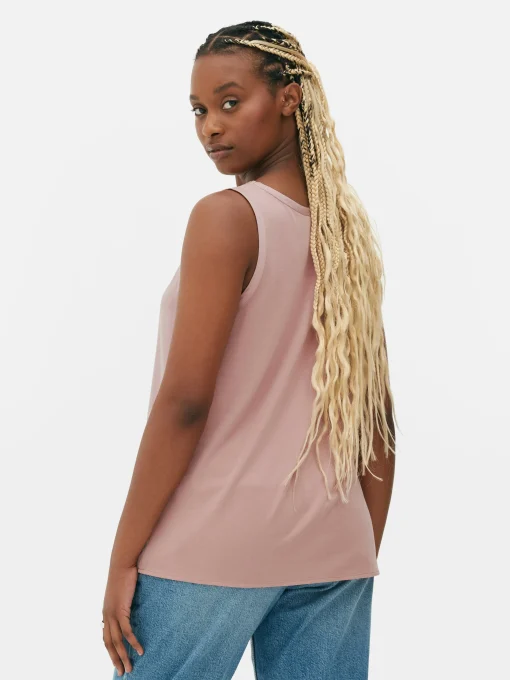 Camiseta Sin Mangas Básica De Corte Holgado