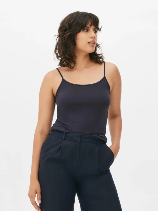 Camiseta Sin Mangas Elástica De Algodón