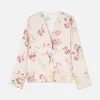 Camisón Con Cuello De Pico En Satén Con Flores