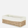Cesta Rectangular De Cuerda De Papel