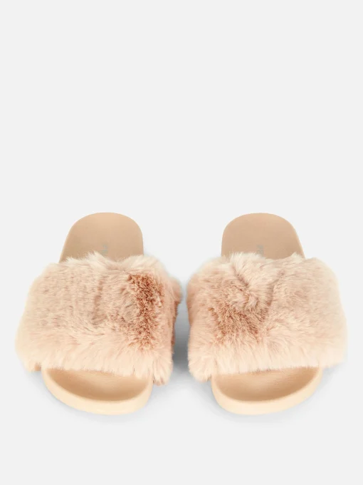 Chanclas De Pelo Sintético
