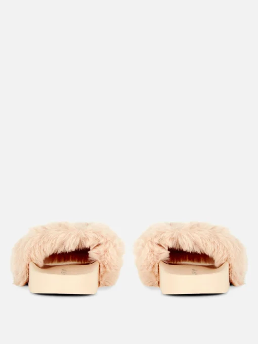 Chanclas De Pelo Sintético