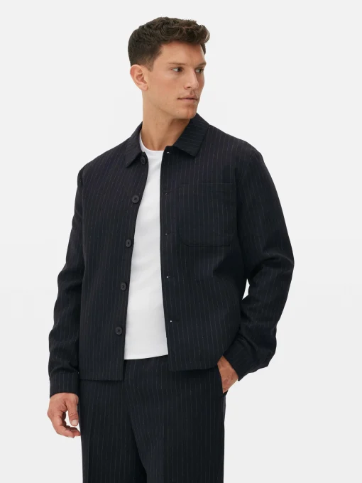 Chaqueta A Rayas Con Botones De Kem