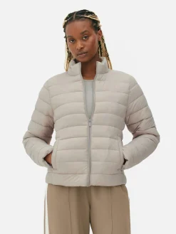 Chaqueta Acolchada Con Cuello Chimenea