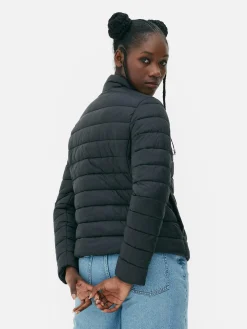 Chaqueta Acolchada Con Cuello Chimenea