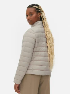 Chaqueta Acolchada Con Cuello Chimenea
