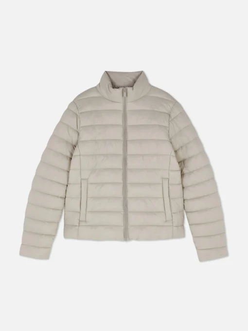 Chaqueta Acolchada Con Cuello Chimenea