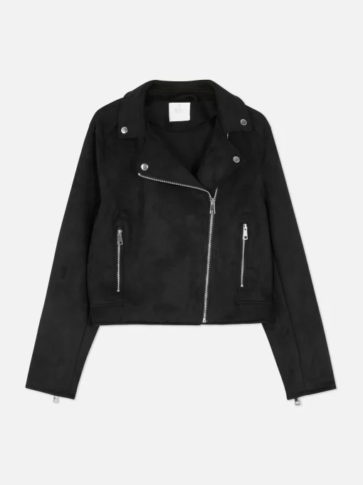 Chaqueta Motera De Antelina