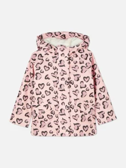 Chubasquero Con Corazón De Leopardo