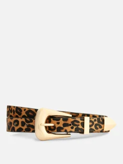 Cinturón De Leopardo Texturizado