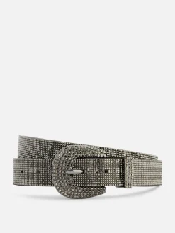 Cinturón De Strass Con Hebilla