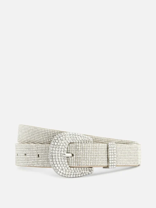Cinturón De Strass Con Hebilla
