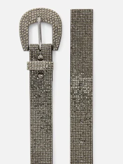 Cinturón De Strass Con Hebilla