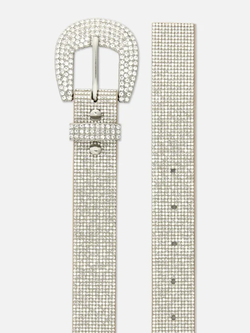 Cinturón De Strass Con Hebilla