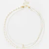 Collar De Triple Cadena Con Inicial