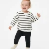 Conjunto De Sudadera A Rayas Y Leggings De Canalé