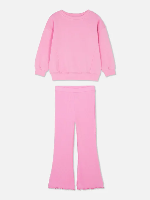 Conjunto De Sudadera Y Leggings Acampanados