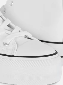 Deportivas De Piel Sintética Con Plataforma Plana