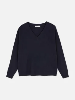 Jersey Básico Con Cuello De Pico