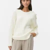 Jersey De Cuello Redondo Con Botones Decorativos