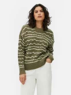 Jersey De Cuello Redondo Y Punto Abierto
