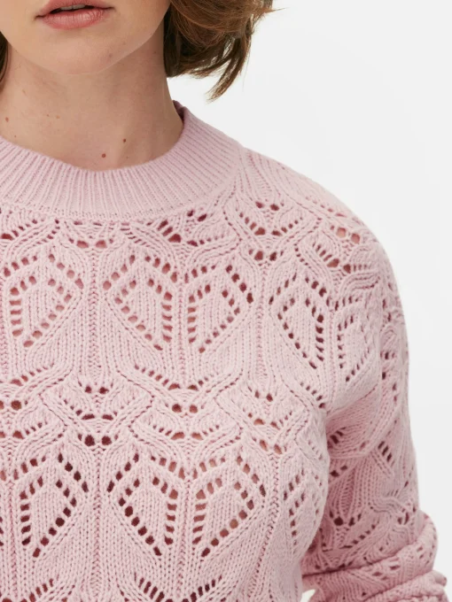 Jersey De Cuello Redondo Y Punto Abierto